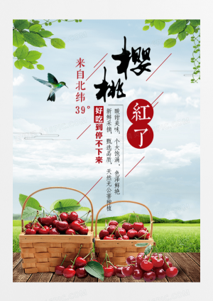 樱桃水果海报